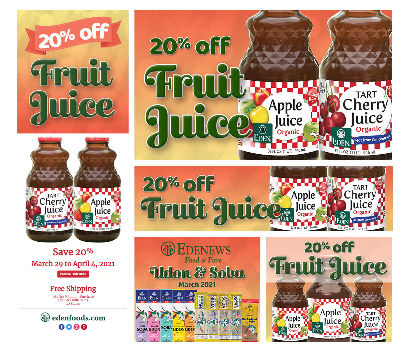 Fruit Juice Promo Web Banners