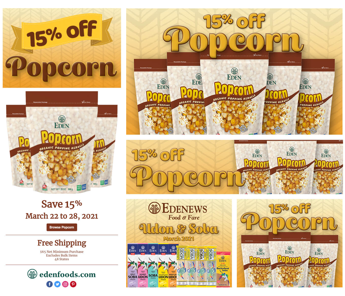 Popcorn Promo Web Banners